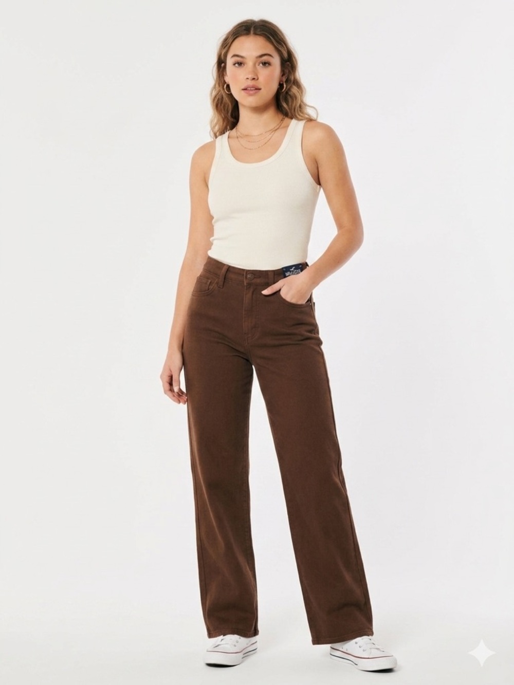 Hollister Brown High-Rise Vintage Jeans